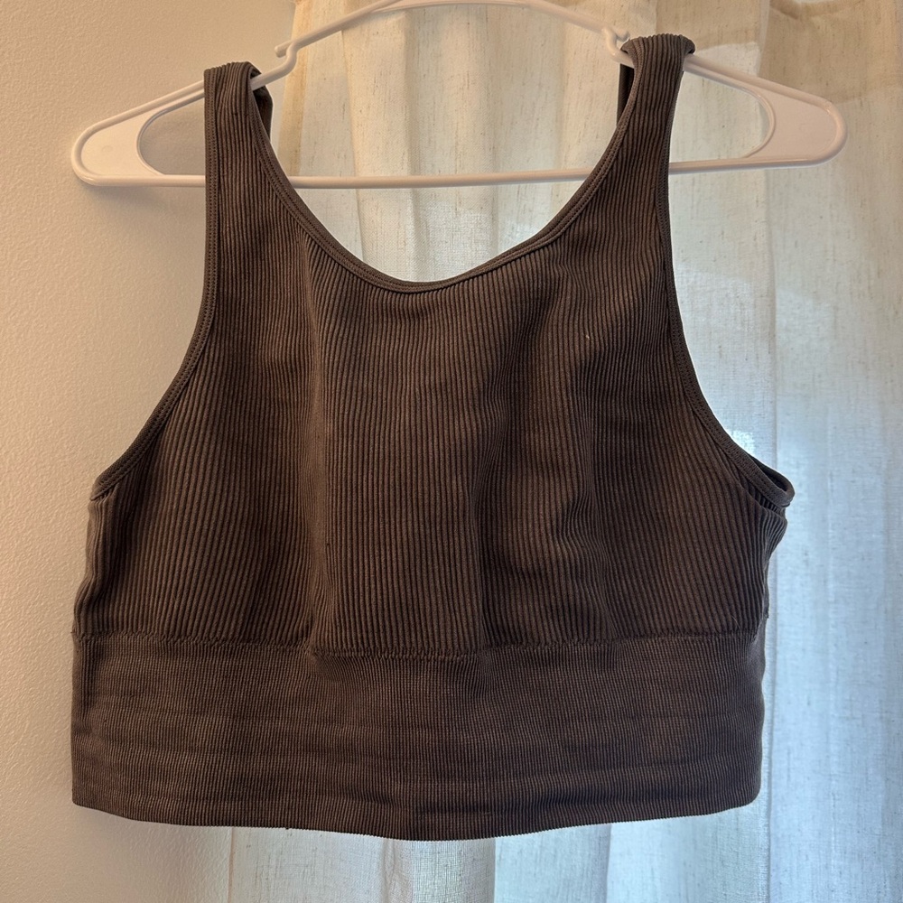 Ribbed Bra - Gray